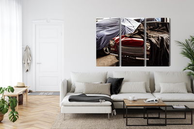 Ljuddämpande tavla - Italian retro car covered