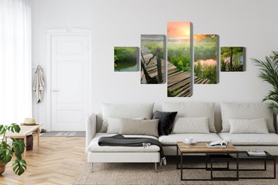 Ljuddämpande tavla - Meadow at dawn