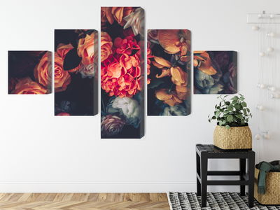 Ljuddämpande tavla - Colorful flowers for vintage