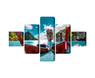 Ljuddämpande tavla - Boats at the andaman sea
