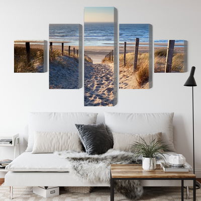 Ljuddämpande tavla - North sea beach 3d