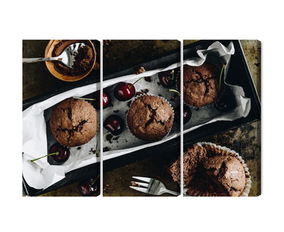 Ljuddämpande tavla - Muffins with cherries