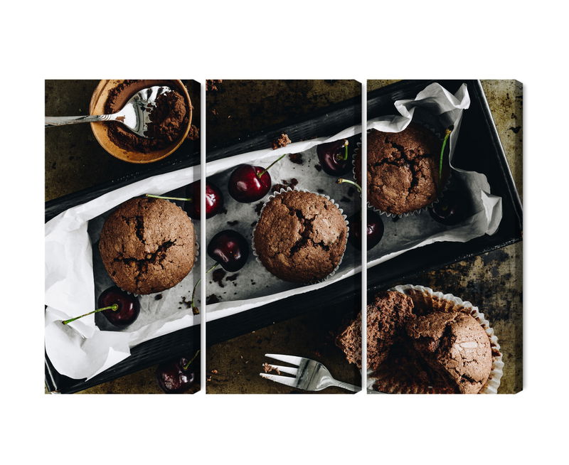 Ljuddämpande tavla - Muffins with cherries