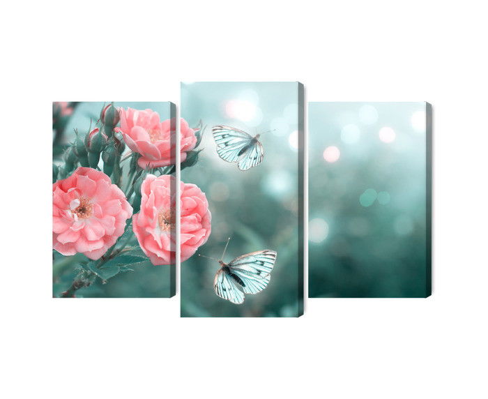 Ljuddämpande tavla - Delicate flowers and 3d