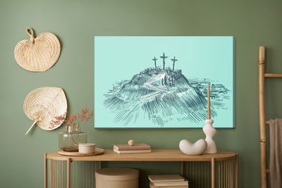 Ljuddämpande tavla - Golgotha ​​mountain