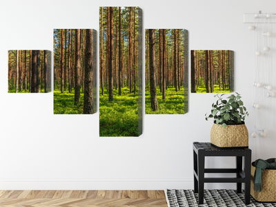 Ljuddämpande tavla - 3d pine forest