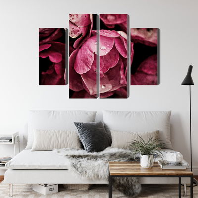 Ljuddämpande tavla - Peony flowers close up 3d