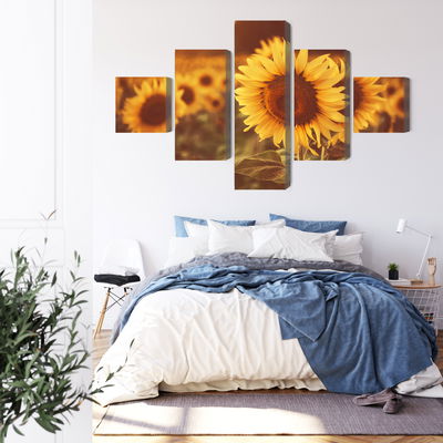 Ljuddämpande tavla - A field of sunflowers