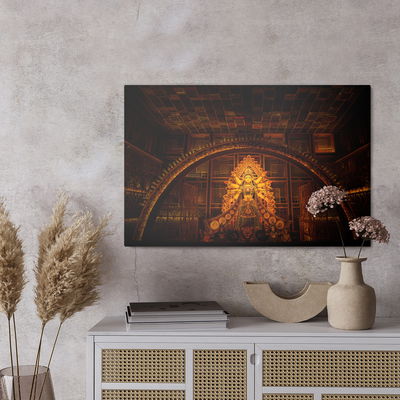 Ljuddämpande tavla - Goddess durga in pandal