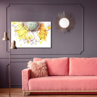 Ljuddämpande tavla - Sunflower with zero-one code