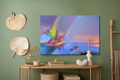 Ljuddämpande tavla - Abstract boat