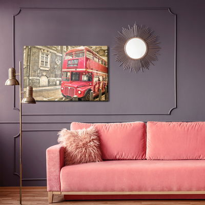 Ljuddämpande tavla - Vintage red double decker bus