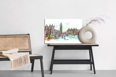 Ljuddämpande tavla - London street painted