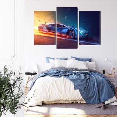 Ljuddämpande tavla - 3d futuristic sports car