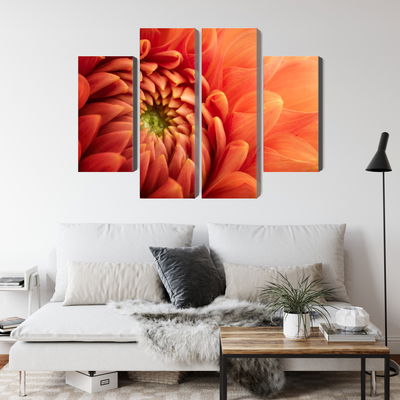 Ljuddämpande tavla - Orange chrysanthemum