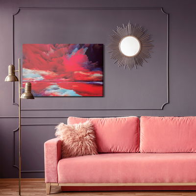Ljuddämpande tavla - Abstract red sky