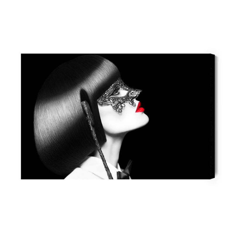 Ljuddämpande tavla - Woman in vintage mask