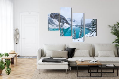 Ljuddämpande tavla - Moraine Lake in winter