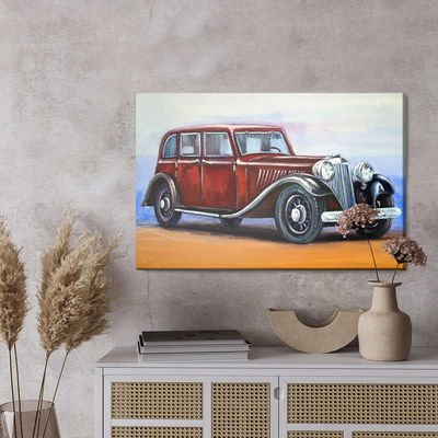 Ljuddämpande tavla - Red vintage car