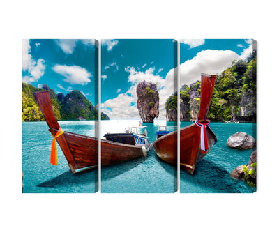 Ljuddämpande tavla - Boats at the andaman sea