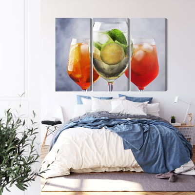 Ljuddämpande tavla - Set of summer cocktails