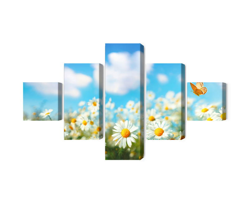 Ljuddämpande tavla - 3d daisy field