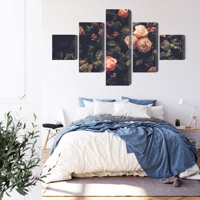 Ljuddämpande tavla - Pastel roses in vintage style