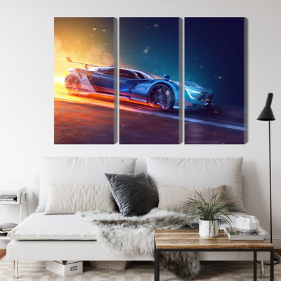 Ljuddämpande tavla - 3d futuristic sports car