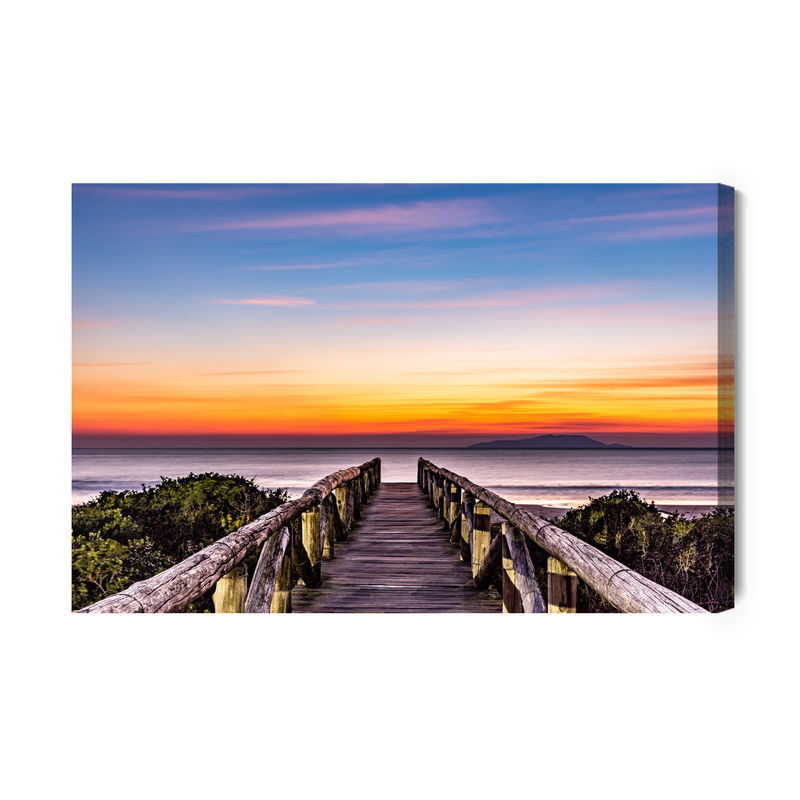 Ljuddämpande tavla - Wooden deck and the sea