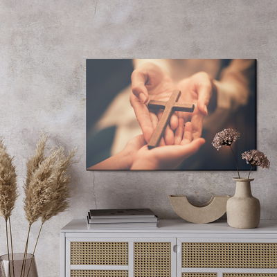 Ljuddämpande tavla - Cross on the hands