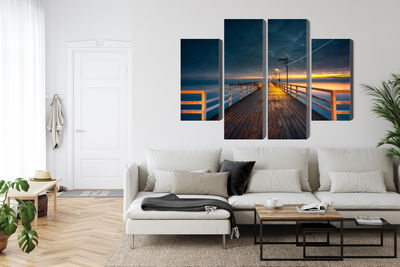 Ljuddämpande tavla - Evening view of the wooden