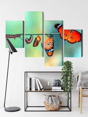 Ljuddämpande tavla - Colorful caterpillars