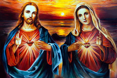 Ljuddämpande tavla - Mother of god with jesus