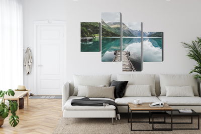 Ljuddämpande tavla - View of the lovatnet lake