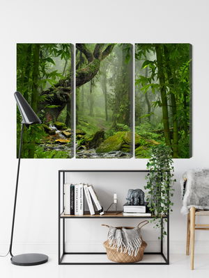 Ljuddämpande tavla - The green of the rain forest