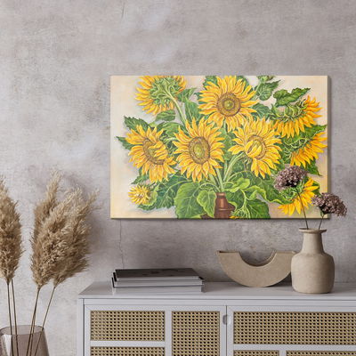 Ljuddämpande tavla - Sunflowers in a vase