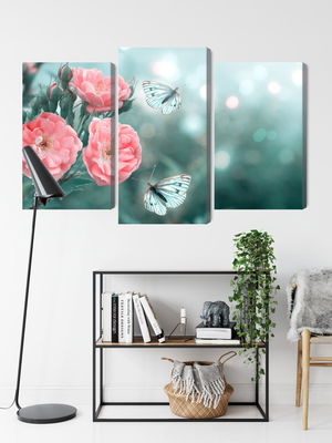 Ljuddämpande tavla - Delicate flowers and 3d