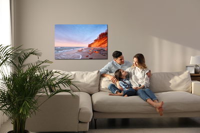 Ljuddämpande tavla - Cliffs on the polish beach