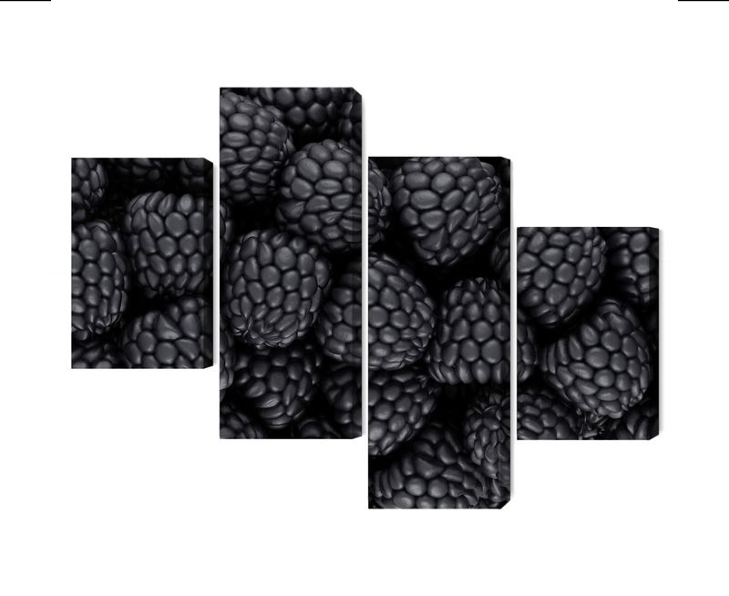 Ljuddämpande tavla - Blackberries on a macro scale