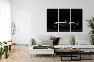 Ljuddämpande tavla - Historic car on dark tees