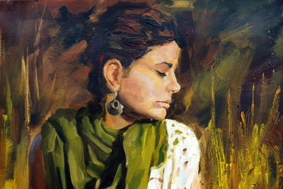 Ljuddämpande tavla - Portrait of a woman