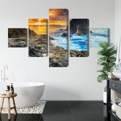 Ljuddämpande tavla - Sunset on the seashore