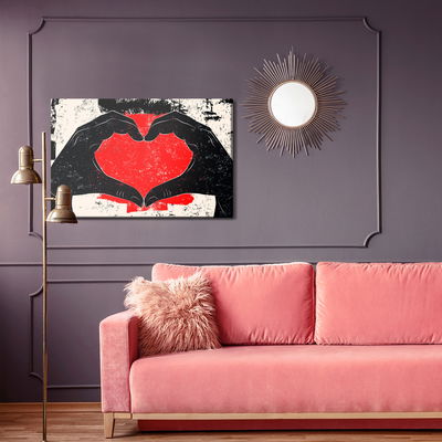 Ljuddämpande tavla - Hands arranged in a heart