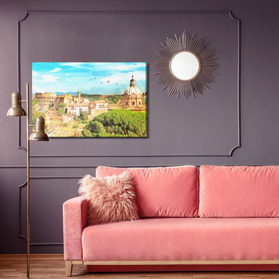 Ljuddämpande tavla - Panorama of Rome like painted