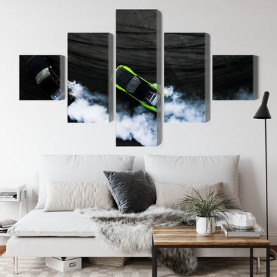 Ljuddämpande tavla - Drifting 3d cars