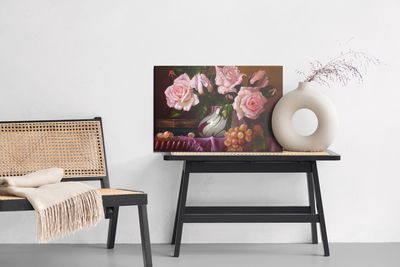 Ljuddämpande tavla - Bouquet of roses in a vase