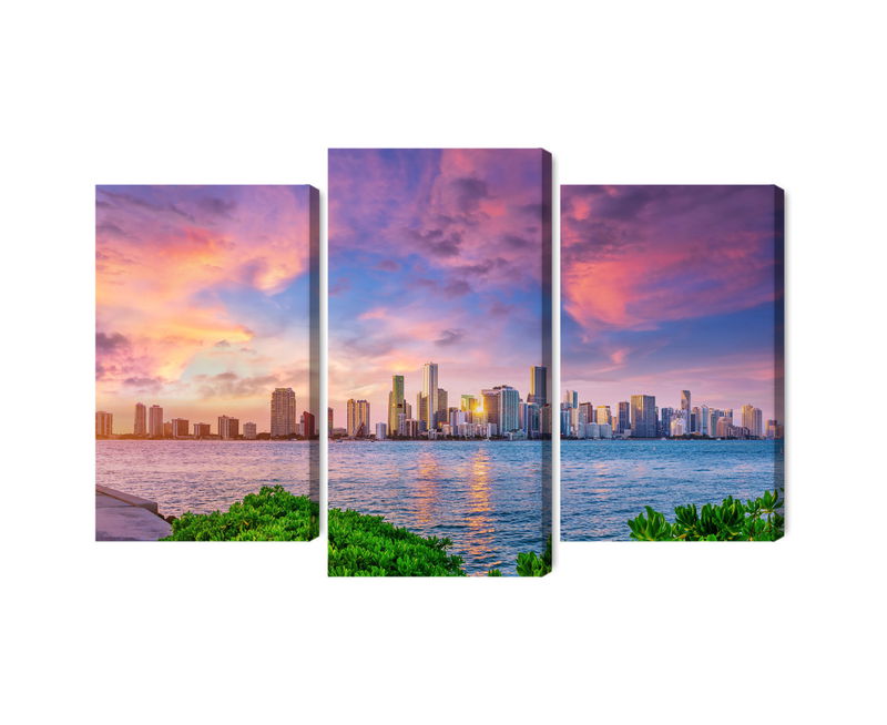 Ljuddämpande tavla - Panorama of miami during