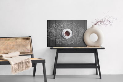 Ljuddämpande tavla - White cup of coffee