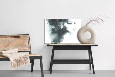 Ljuddämpande tavla - Black and white portrait