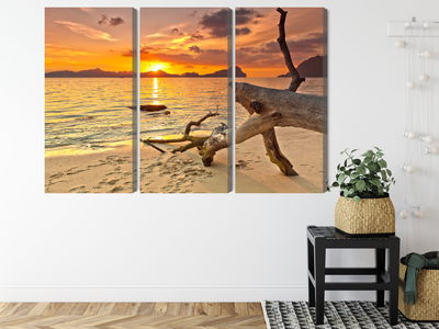 Ljuddämpande tavla - Sea landscape at sunset